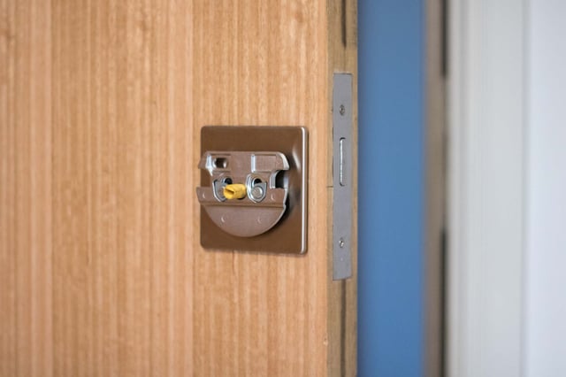 Yellow lock adapter fitted